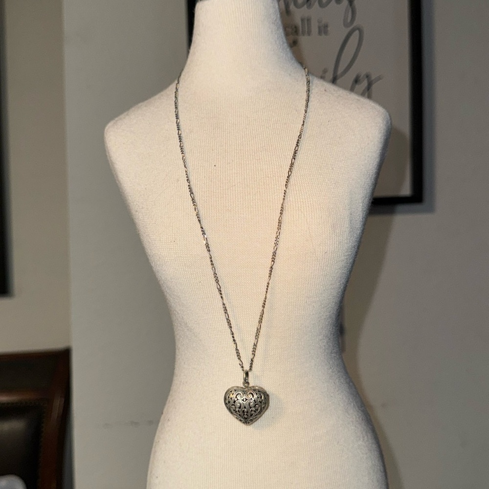 Heart Locked Necklace Stamped 925